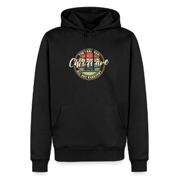 Travailleur en garderie Les vrais Garde d’enfants - Sweat à capuche Premium bio Homme - noir - Devant - Nico (187cm)