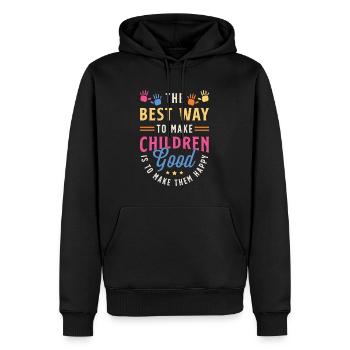 Childcare Worker The Best Way To Make Babysitting - Männer Premium Bio Hoodie - Schwarz - Vorne - Nico (187cm)