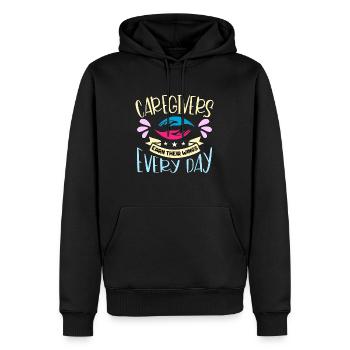 Les aidants naturels gagnent leur équipe d’aidants naturels - Sweat à capuche Premium bio Homme - noir - Devant - Nico (187cm)