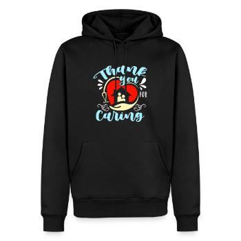 Aidants naturels Merci pour les aidants familiaux attentionnés - Sweat à capuche Premium bio Homme - noir - Devant - Nico (187cm)