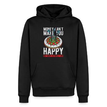 Darts Money Can't Make You Darting Dart Player - Männer Premium Bio Hoodie - Schwarz - Vorne - Nico (187cm)