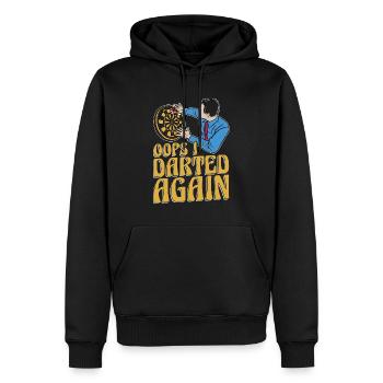 Darts Oups I Darted Again Dart Playing Dart Player - Sweat à capuche Premium bio Homme - noir - Devant - Nico (187cm)