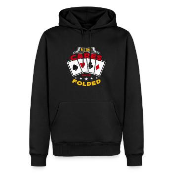 Classic Blackjack No One Cares What You Card Game - Men’s Premium Organic Hoodie - black - Front - Nico (187cm)