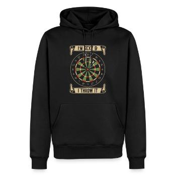 Darts I'm Sexy & I Throw It Dart Club Dart Player - Männer Premium Bio Hoodie - Schwarz - Vorne - Nico (187cm)
