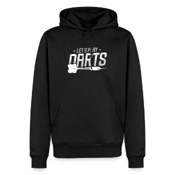 Darts Let's Play Darts Bullseye Darting Darter - Männer Premium Bio Hoodie - Schwarz - Vorne - Nico (187cm)