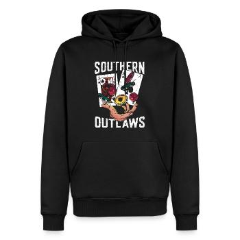 Classic Blackjack Southern Outlaws Loves Card Game - Männer Premium Bio Hoodie - Schwarz - Vorne - Nico (187cm)