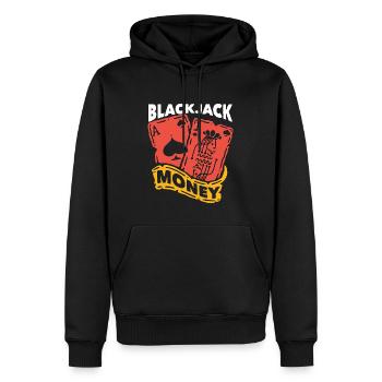 Classic Blackjack Money Casino Card Game Dealer - Männer Premium Bio Hoodie - Schwarz - Vorne - Nico (187cm)