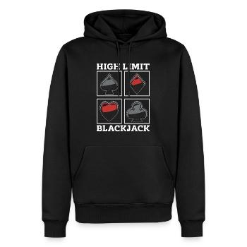 Classic Blackjack High Limit Blackjack Card Game - Men’s Premium Organic Hoodie - black - Front - Nico (187cm)