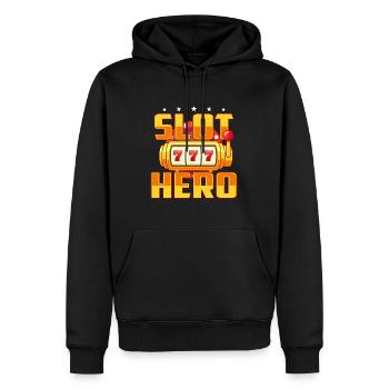 Slots Machine Slot Hero Casino Jackpot Gambling - Männer Premium Bio Hoodie - Schwarz - Vorne - Nico (187cm)