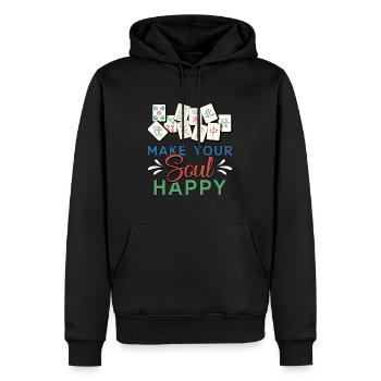 Mahjong Make Your Soul Happy Loves Chinese Mahjong - Männer Premium Bio Hoodie - Schwarz - Vorne - Nico (187cm)