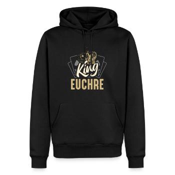 Euchre King Of Euchre Cartes à jouer - Sweat à capuche Premium bio Homme - noir - Devant - Nico (187cm)
