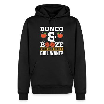 Bunco & Booze What More pourrait jouer la nuit de jeu - Sweat à capuche Premium bio Homme - noir - Devant - Nico (187cm)
