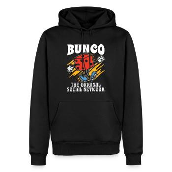 Bunco The Original Social Network Loves Party Game - Sweat à capuche Premium bio Homme - noir - Devant - Nico (187cm)