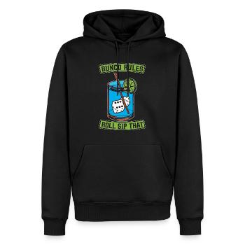 Bunco Rules Roll Sip That Gambling Bunco Party - Sweat à capuche Premium bio Homme - noir - Devant - Nico (187cm)