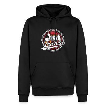 Euchre il y a plus de choses à la vie cartes à jouer - Sweat à capuche Premium bio Homme - noir - Devant - Nico (187cm)