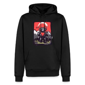Japan Rote Sonne: Edo Tradition Manga Robot - Männer Premium Bio Hoodie - Schwarz - Vorne - Nico (187cm)