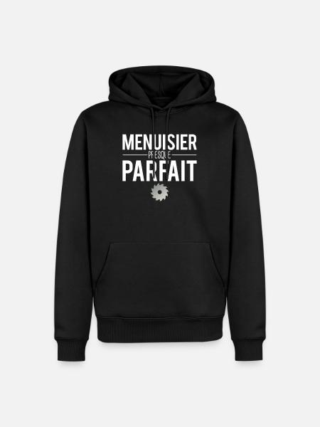 Menuisier presque parfait meilleur menuisier - Sweat à capuche Premium bio Homme - noir