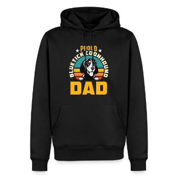 Raccoon Hunting Proud Bluetick Coonhound Hunting - Männer Premium Bio Hoodie - Schwarz - Vorne - Nico (187cm)