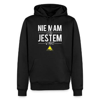Nie mam czasu jestem w pracy polonais - Sweat à capuche Premium bio Homme - noir - Devant - Nico (187cm)
