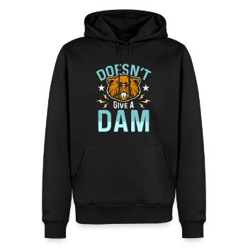 Le barrage de castor ne donne pas Un barrage aime les animaux rongeurs - Sweat à capuche Premium bio Homme - noir - Devant - Nico (187cm)