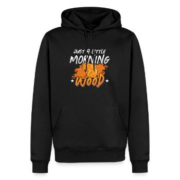 Beaver Dam Just A Little Morning Wood Zoo Animals - Männer Premium Bio Hoodie - Schwarz - Vorne - Nico (187cm)