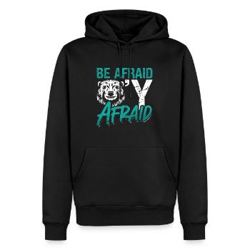 Beaver Dam Be Afraid Beaver'Y Afraid Rodent Lover - Men’s Premium Organic Hoodie - black - Front - Nico (187cm)
