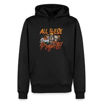 Beaver Dam Tous ces projets de barrage Rongeurs - Sweat à capuche Premium bio Homme - noir - Devant - Nico (187cm)