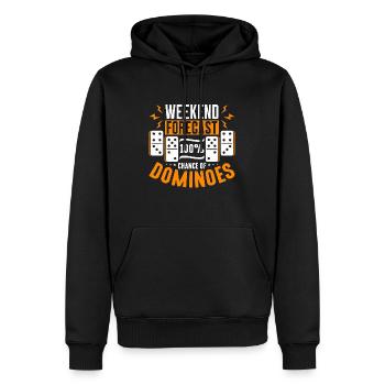 Dominoes Weekend Forecast 100% Chance Jeu de société - Sweat à capuche Premium bio Homme - noir - Devant - Nico (187cm)