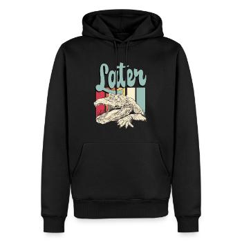 Alligator Hunting Later Retro Crocodile Hunting - Männer Premium Bio Hoodie - Schwarz - Vorne - Nico (187cm)
