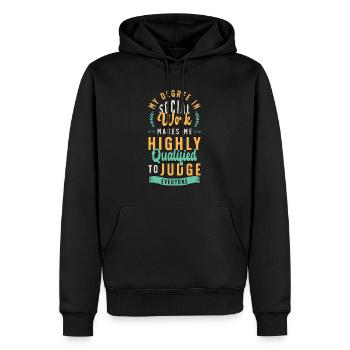 Social Service My Degree In Social Work Makes Aide - Männer Premium Bio Hoodie - Schwarz - Vorne - Nico (187cm)