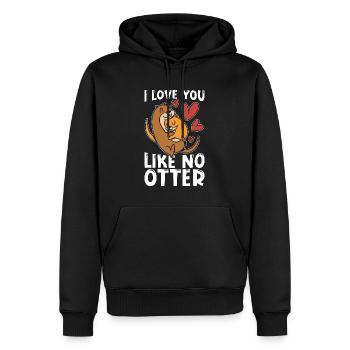 Otter I Love You Like No Otter Animals Breeder - Männer Premium Bio Hoodie - Schwarz - Vorne - Nico (187cm)