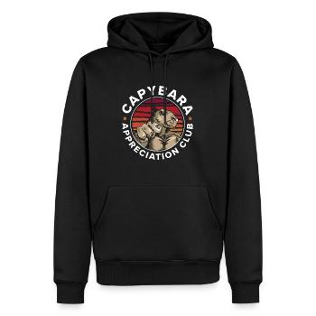 Capybara Appreciation Club Large Rodent Animals - Männer Premium Bio Hoodie - Schwarz - Vorne - Nico (187cm)