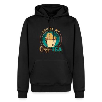 Capybara You're My Capy-Tea Large Rodent Animals - Männer Premium Bio Hoodie - Schwarz - Vorne - Nico (187cm)