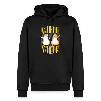 Cochon d’Inde Wheek Wheek aime les amoureux des animaux de hamster - Sweat à capuche Premium bio Homme - noir - Devant - Nico (187cm)