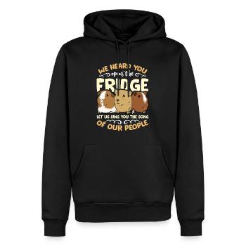Guinea Pig We Heard You Open The Fridge Hamster - Men’s Premium Organic Hoodie - black - Front - Nico (187cm)