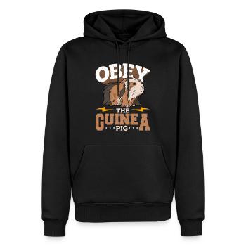 Cochon d’Inde Obéir à l’amoureux des animaux du cochon d’Inde Cavy - Sweat à capuche Premium bio Homme - noir - Devant - Nico (187cm)