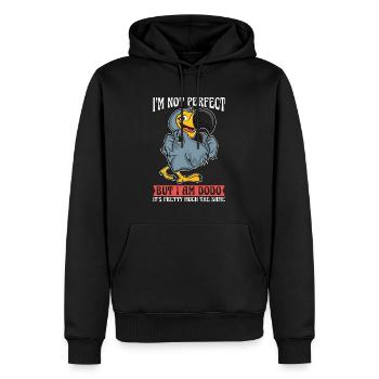 Dodo Bird Je ne suis pas parfait mais je suis ornithologue - Sweat à capuche Premium bio Homme - noir - Devant - Nico (187cm)