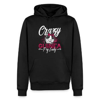 Guinea Pig Crazy Guinea Pig Lady Cavy Animal Lover - Männer Premium Bio Hoodie - Schwarz - Vorne - Nico (187cm)