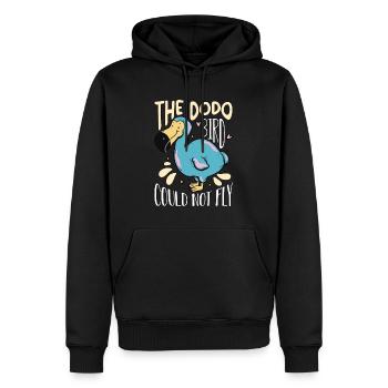 L’oiseau Dodo ne pouvait pas voler Ornithologie incapable de voler - Sweat à capuche Premium bio Homme - noir - Devant - Nico (187cm)