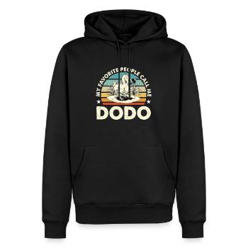Dodo Bird que mes gens préférés appellent Retro Flightless - Sweat à capuche Premium bio Homme - noir - Devant - Nico (187cm)