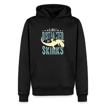 Les scinques facilement distraits par le propriétaire de reptiles scinques - Sweat à capuche Premium bio Homme - noir - Devant - Nico (187cm)