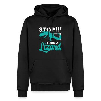 Skinks Stop I See A Lizard Blue Tongued Reptiles - Männer Premium Bio Hoodie - Schwarz - Vorne - Nico (187cm)