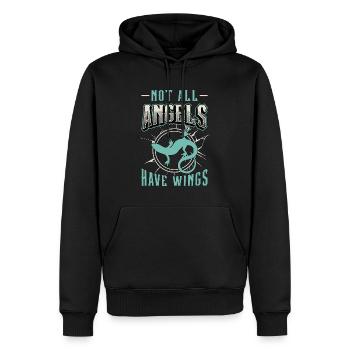Scinques Tous les anges n’ont pas d’ailes Animaux exotiques - Sweat à capuche Premium bio Homme - noir - Devant - Nico (187cm)