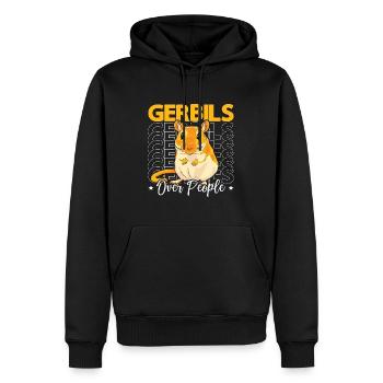 Gerbils Over People Mouse Lover Rodent Animals - Männer Premium Bio Hoodie - Schwarz - Vorne - Nico (187cm)