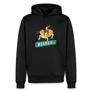 Bearded Dragon Beardie Reptile Owner Lizard Lover - Men’s Premium Organic Hoodie - black - Front - Nico (187cm)