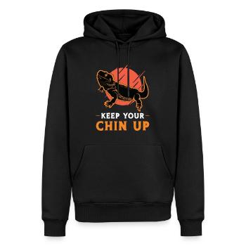Bearded Dragon Keep Your Chin Up Reptiles Beardie - Männer Premium Bio Hoodie - Schwarz - Vorne - Nico (187cm)