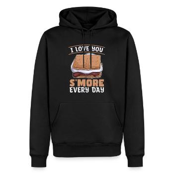 S’mores je t’aime S’more tous les jours Guimuves - Sweat à capuche Premium bio Homme - noir - Devant - Nico (187cm)