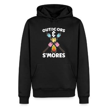 S'mores Outdoors & S'mores Roasting Marshmallows - Männer Premium Bio Hoodie - Schwarz - Vorne - Nico (187cm)