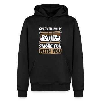 S'mores Everything Is S'more Fun With You Camping - Männer Premium Bio Hoodie - Schwarz - Vorne - Nico (187cm)