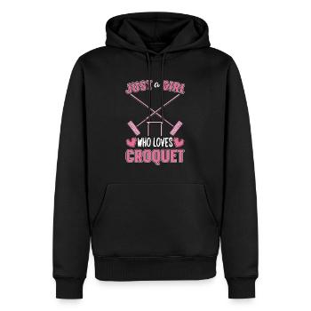 Croquet Just A Girl Who Loves Croquet Outdoor Game - Männer Premium Bio Hoodie - Schwarz - Vorne - Nico (187cm)
